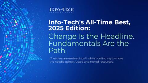 Quarterly Research Agenda representing Info-Tech's All-Time Best, 2025 Edition: Change Is the Headline, Fundamentals Are the Path