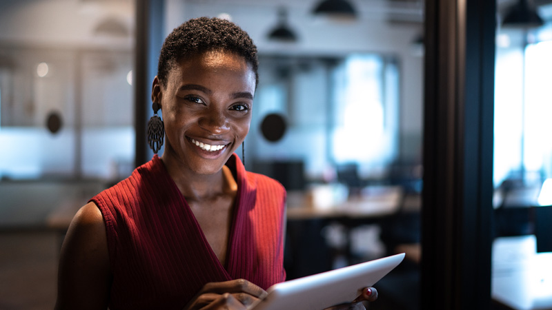 Thumbnail for Women in Tech Leadership showing a female tech leader